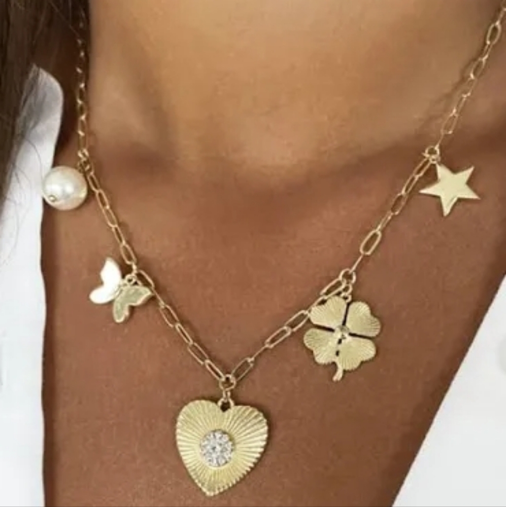 JENNIFER MILLER Heart Charm Necklace